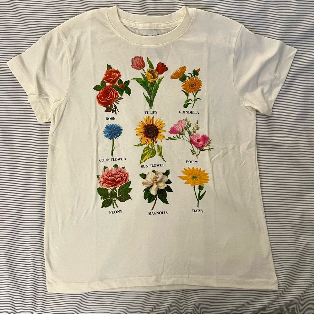 Fifth Sun Floral Cream Tee